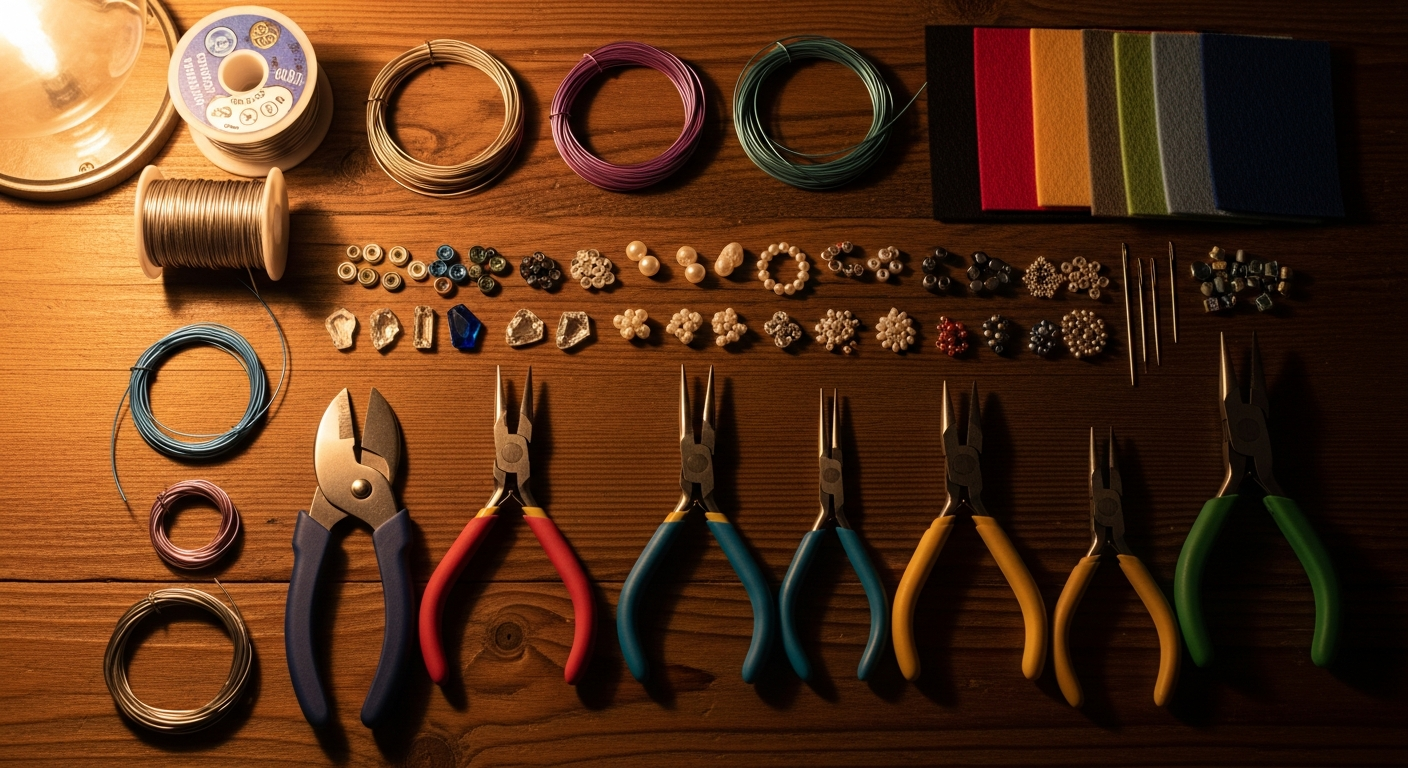 Материалы и инструменты для изготовления брошей