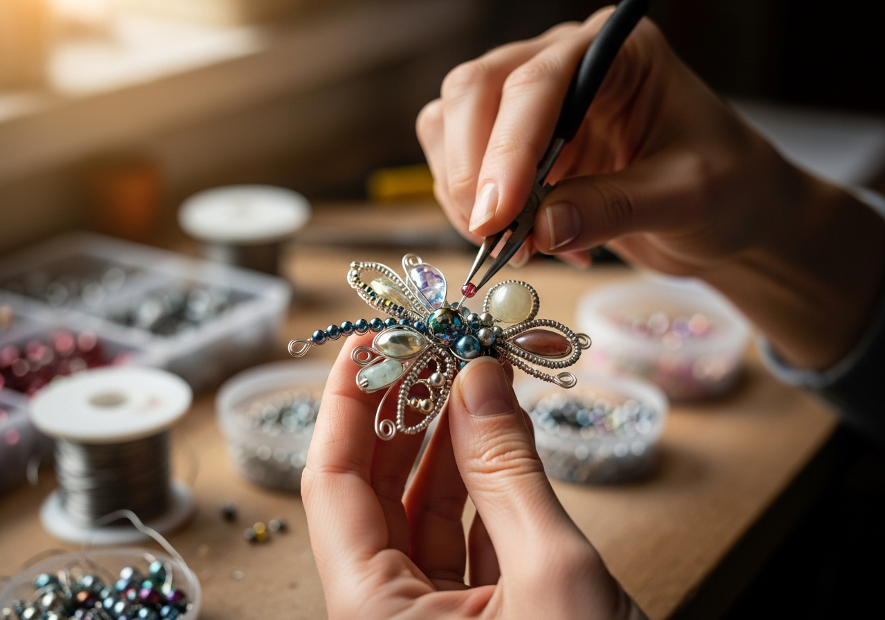 Процесс создания броши